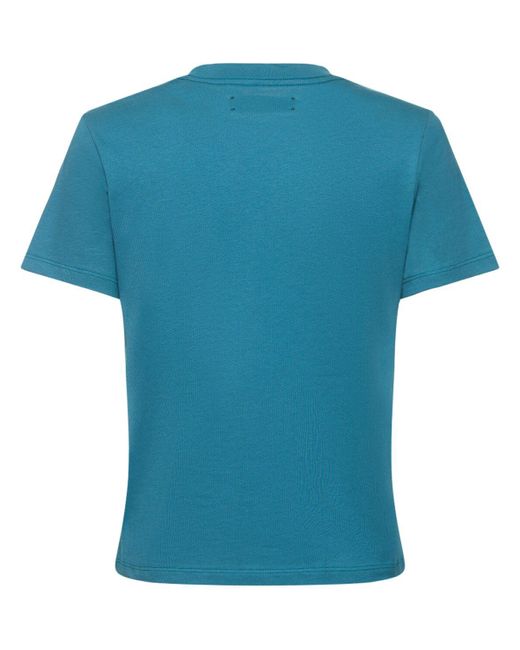 T-shirt in jersey di cotone con logo di Amiri in Blue