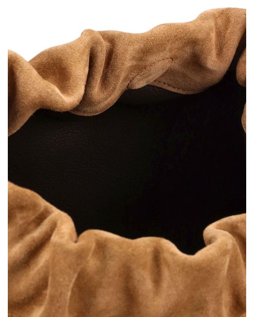 Bolso soft velour de piel Brunello Cucinelli de color Brown