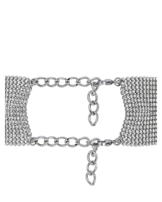 Rabanne Gray Lange Halskette Mit Kristallen
