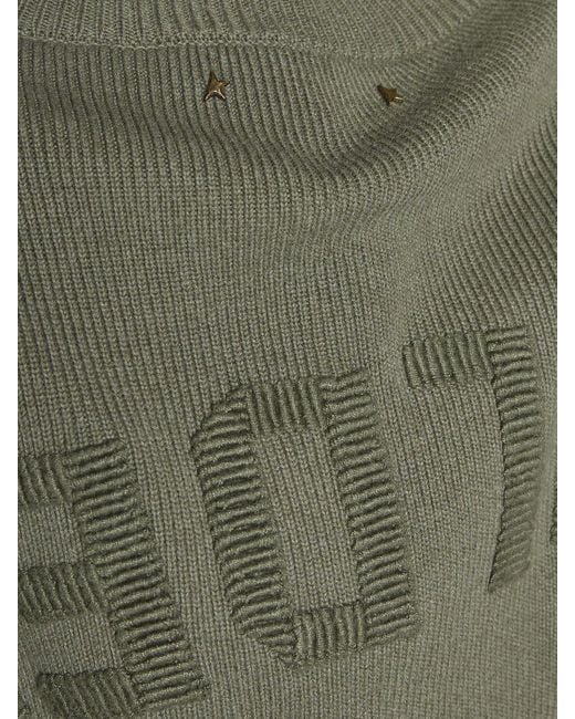 Golden Goose Deluxe Brand Oversized Baumwollsweater "journey" in Green für Herren