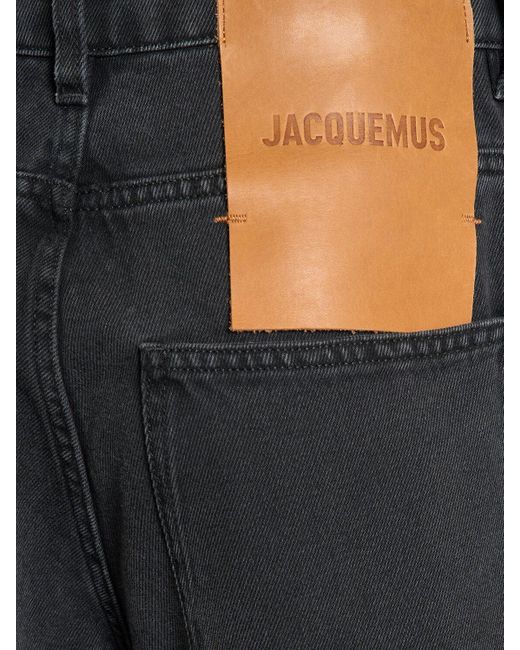 Jeans larghi vita alta le de-nîmes di Jacquemus in Blue