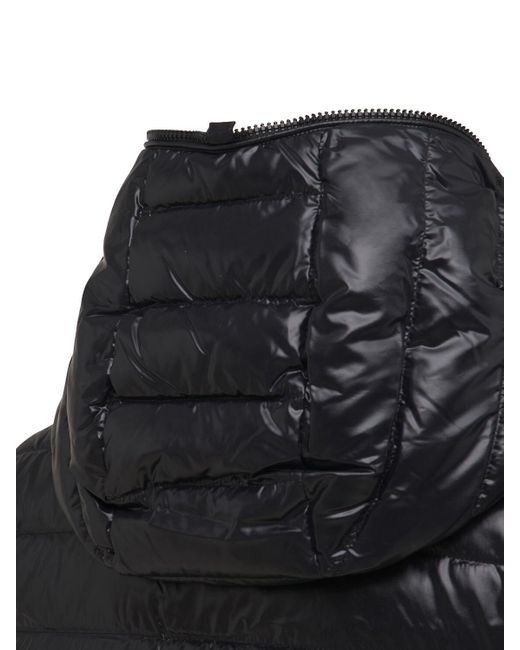 Duvetica Synthetic Caserso Hooded Shiny Nylon Down Vest In Black For Men Lyst