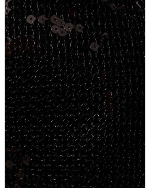 Robe midi en sequins avec boucle logo David Koma en coloris Black