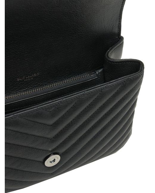 ysl black medium college bolsa