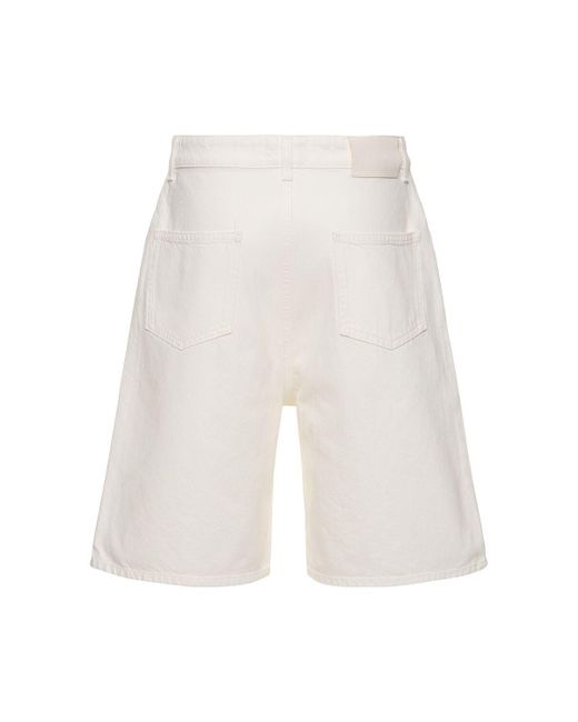Loulou Studio White Isu Cotton Denim Shorts