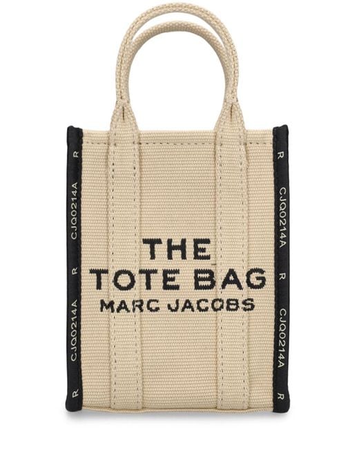 Marc Jacobs Black The Phone Tote Jacquard Bag