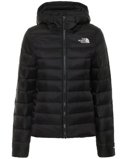 The North Face Synthetic Aconcagua Hooded Nylon Down Jacket in Black | Lyst