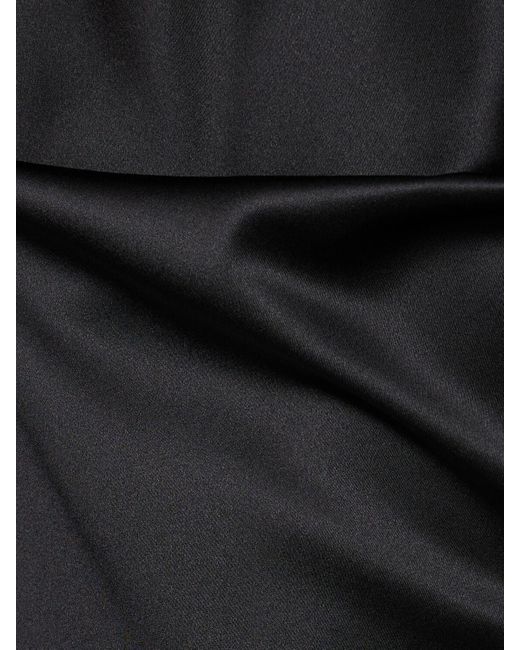 Max Mara Black Silk Satin Spaghetti Strap Dress