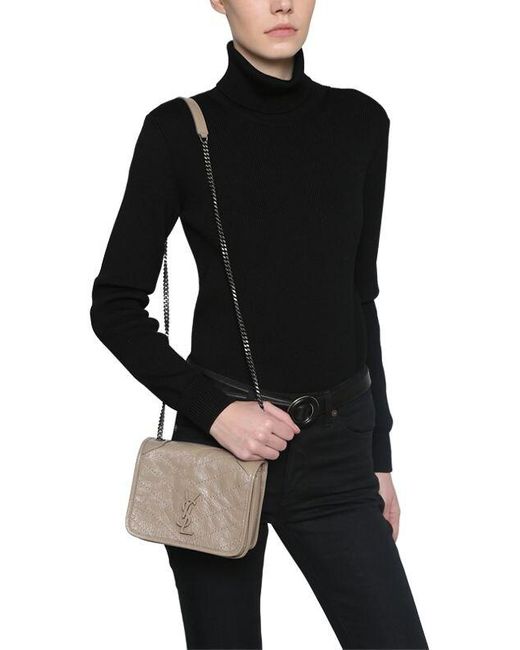 Niki ysl monogram vintage calfskin wallet on chain hotsell
