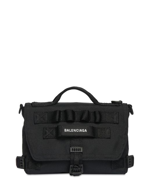 メンズ Balenciaga Army リサイクルナイロンメッセンジャーバッグ