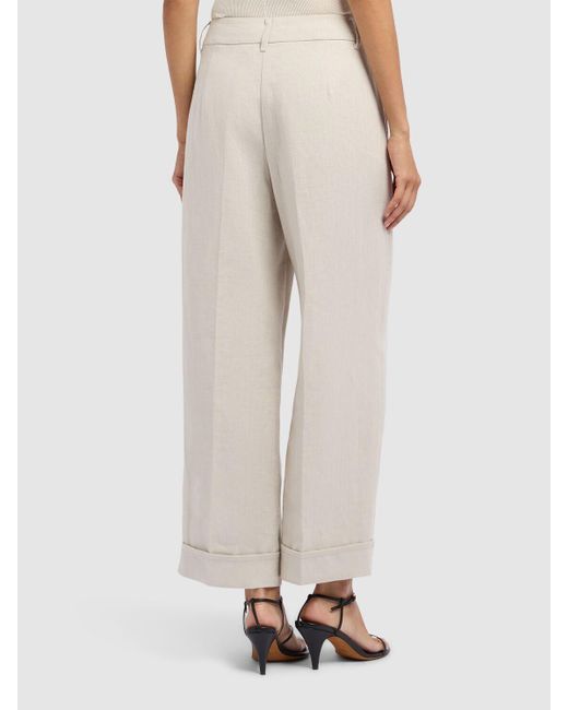 Max Mara Anselmo リネンワイドパンツ White