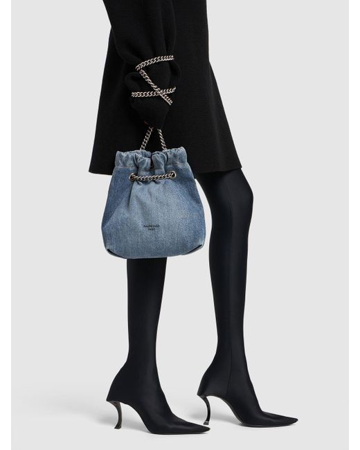 BALENCIAGA CRUSH スモールトートバッグ デニム　新品 三越伊勢丹 | BALENCIAGA/バレンシアガ通販 | CRUSH スモール