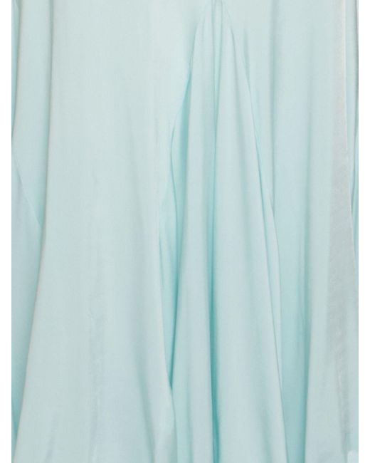 Magda Butrym Blue Draped Jersey Long Dress