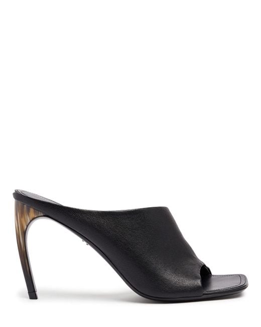 Ferragamo Black 85mm Nymphe Leather Sandals