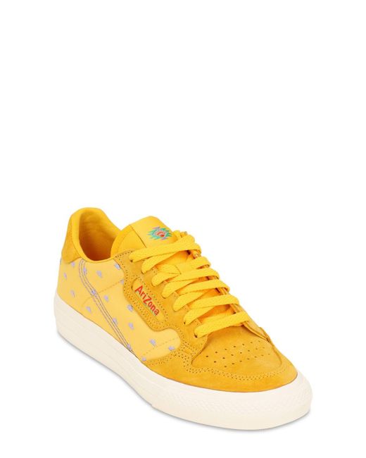 adidas originals continental 80 vulc trainers in mustard