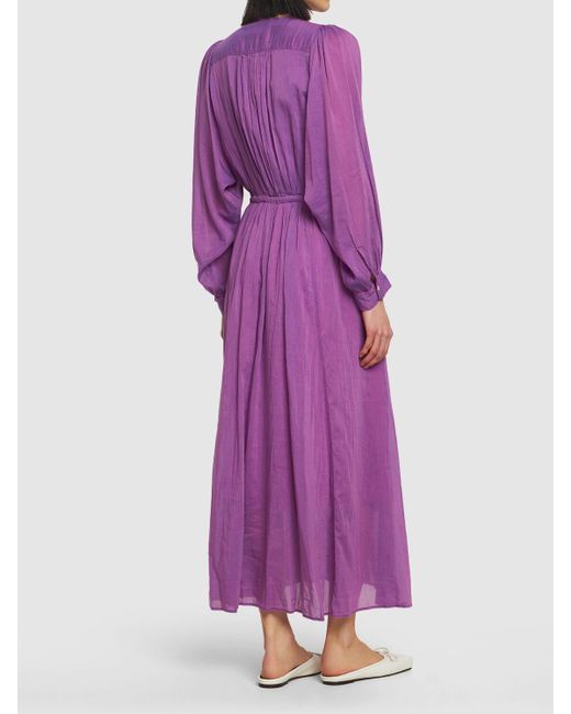 Vestito in voile di cotone e seta di Forte Forte in Purple