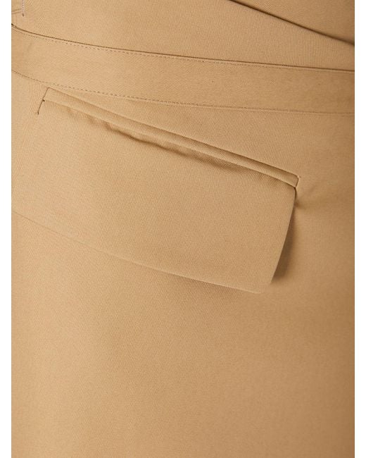 Falda de gabardina de algodón Sportmax de color Natural