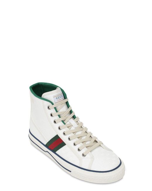 Gucci Gg Mignon Jacquard Tennis 1977 Sneakers in White for Men - Lyst