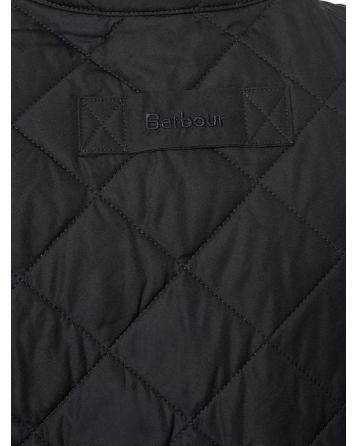 Barbour Black Lowerdale Quilted Cotton Vest for men
