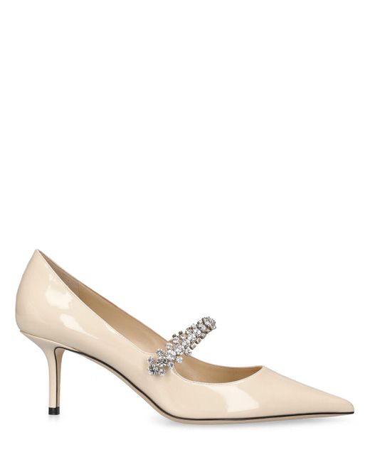 Jimmy Choo Natural 65Mm Bing Patent Leather Pumps