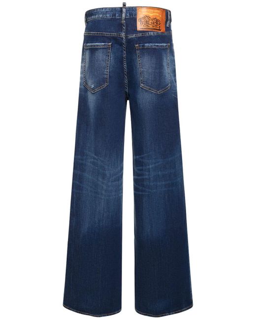 Jeans anchos de denim DSquared² de color Blue