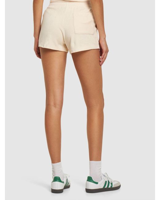 Shorts con logo bordado Sporty & Rich de color Natural