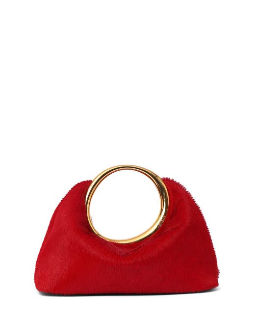 Jacquemus Red Le Petit Calino Ponyhair Top Handle Bag