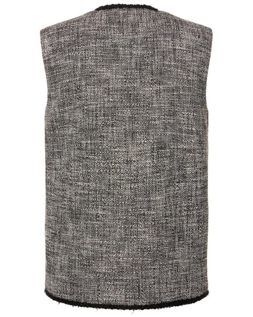 MSGM Gray Cotton Vest W/pockets