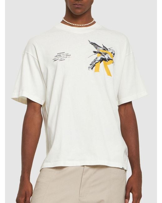 T-shirt oversize en coton imprimé logo Represent pour homme en coloris White