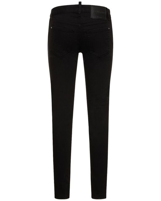 Jeans skinny vita bassa twiggy in denim di DSquared² in Black