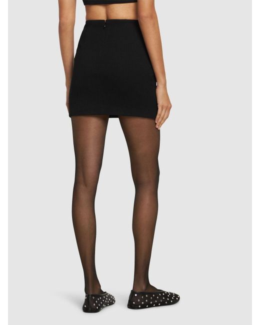 Minigonna nerea in techno crepe di ANDAMANE in Black