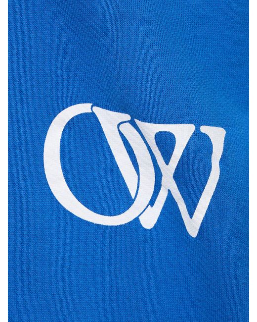 Sweat oversize en coton à capuche football Off-White c/o Virgil Abloh pour homme en coloris Blue