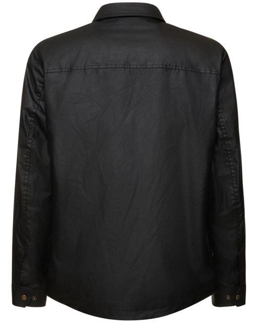 Belstaff Black Tour Waxed Cotton Overshirt Jacket for men