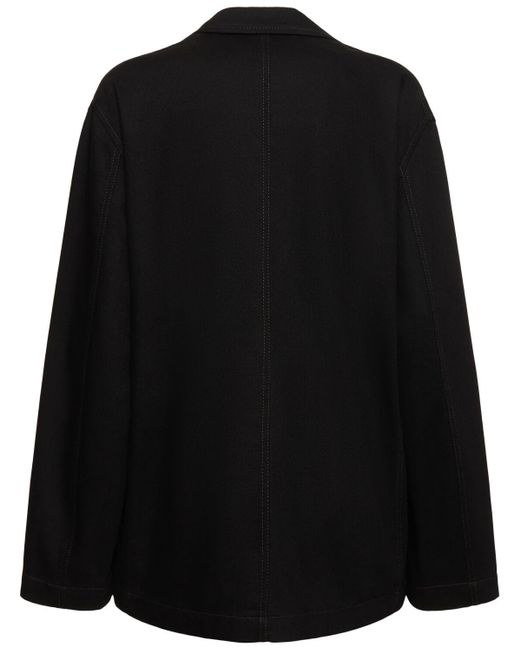 Lemaire Black Workwear Cotton Blazer