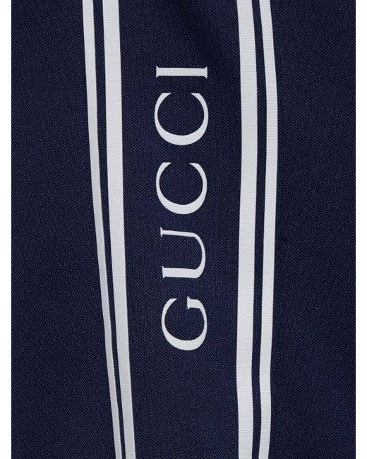 Pantalon de sport en matière technique à logo Gucci pour homme en coloris Blue