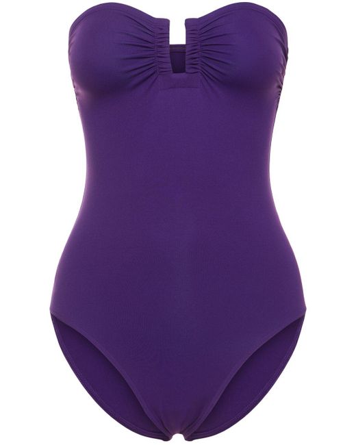 Eres Purple Cassiopee Strapless Swimsuit