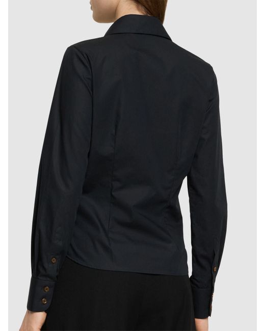 Camicia toulouse in popeline di cotone / logo di Vivienne Westwood in Blue