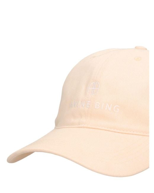 Gorra de baseball de algodón Anine Bing de color Natural