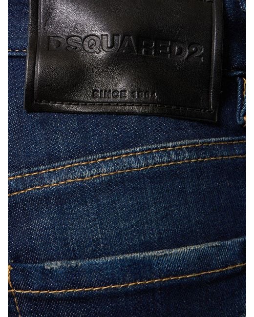 DSquared² Blue Low-Rise Straight Denim Cargo Jeans