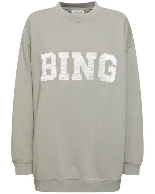 Anine Bing Gray Sweatshirt Aus Baumwolle "tyler Bing"
