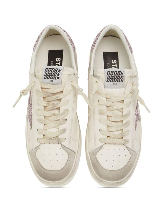 Golden Goose Deluxe Brand White 30mm Stardan Nappa Leather Sneakers