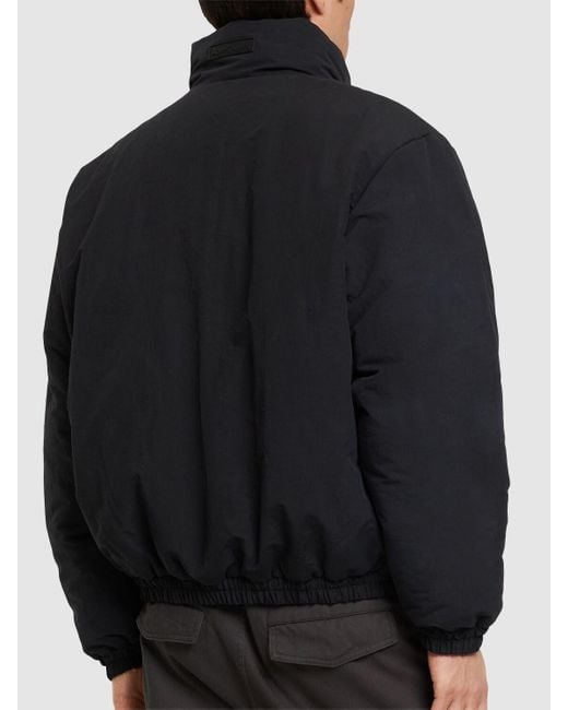 Acne Black Osam Wave Tie Dyed Nylon Padded Jacket for men