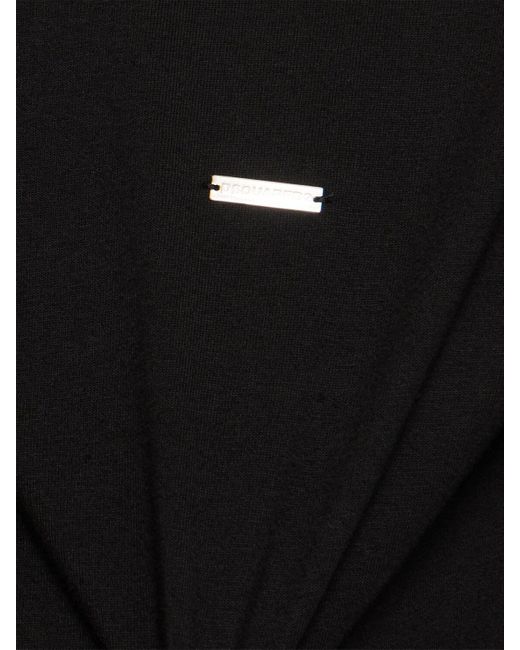 Hombre Camiseta De Algodón Estampado DSquared² de hombre de color Black
