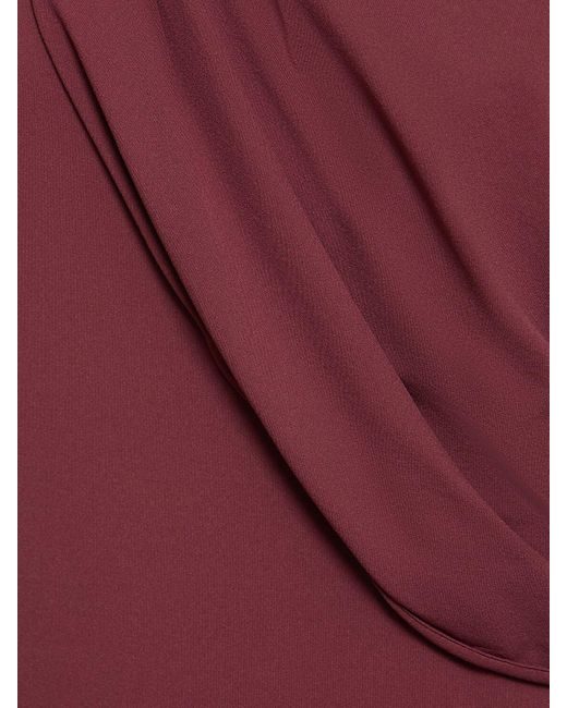 Magda Butrym Purple Draped Jersey Long Dress W/Scarf
