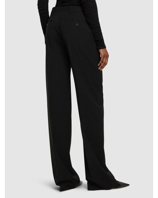 Pantalon droit en laine légère dietrich Rick Owens en coloris Black