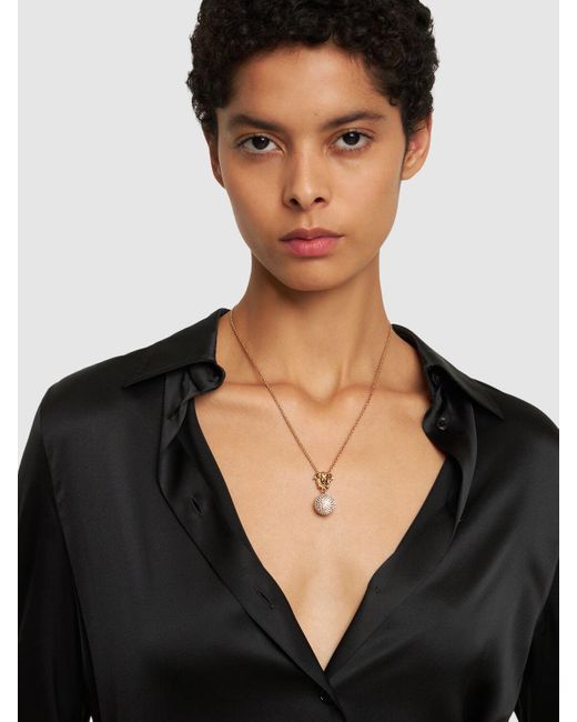 Collana con cristalli di Versace in Metallic