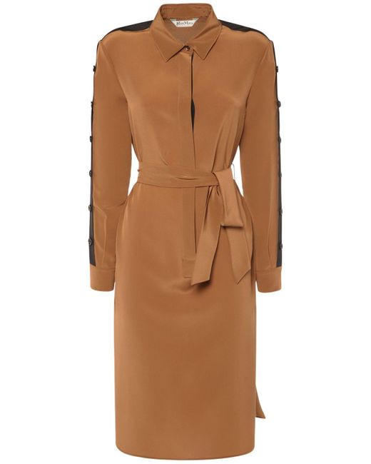 Ometto Silk Crepe De Chine Dress 