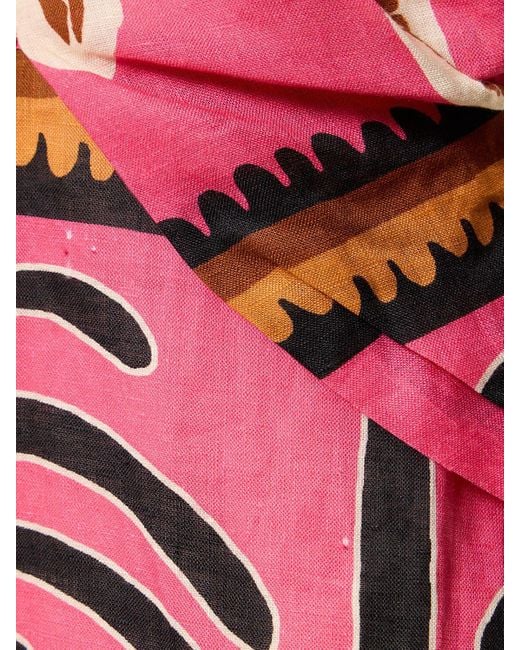 Johanna Ortiz Unexpected Symbolism Linen Maxi Dress in Red Lyst