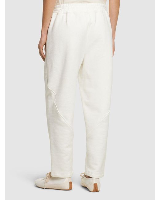 The Row White Koa Cotton Blend Jersey Sweatpants