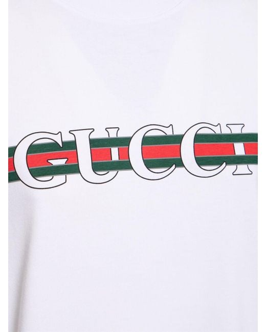 Gucci White Ancora G Loved Cotton Jersey T-shirt